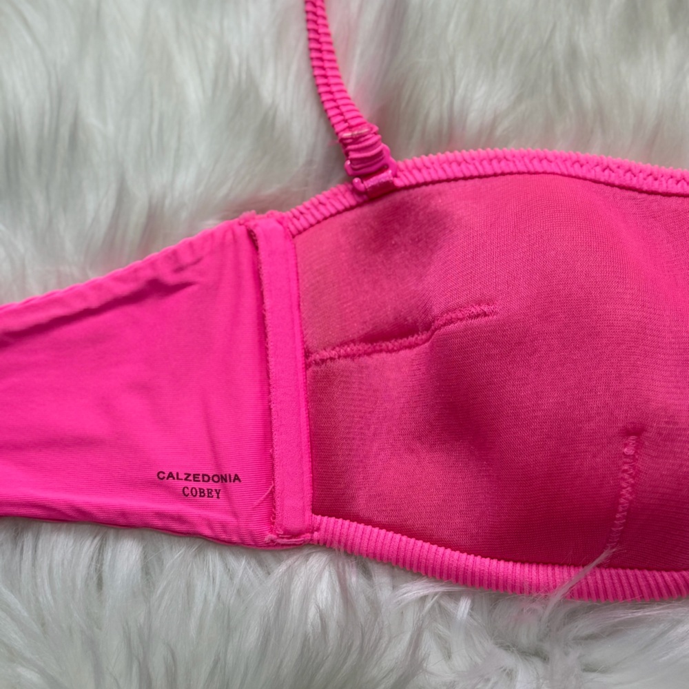 Calzedonia Cobey Hot Pink Ribbed Bikini Set Swimsuit - Picture 8 of 8